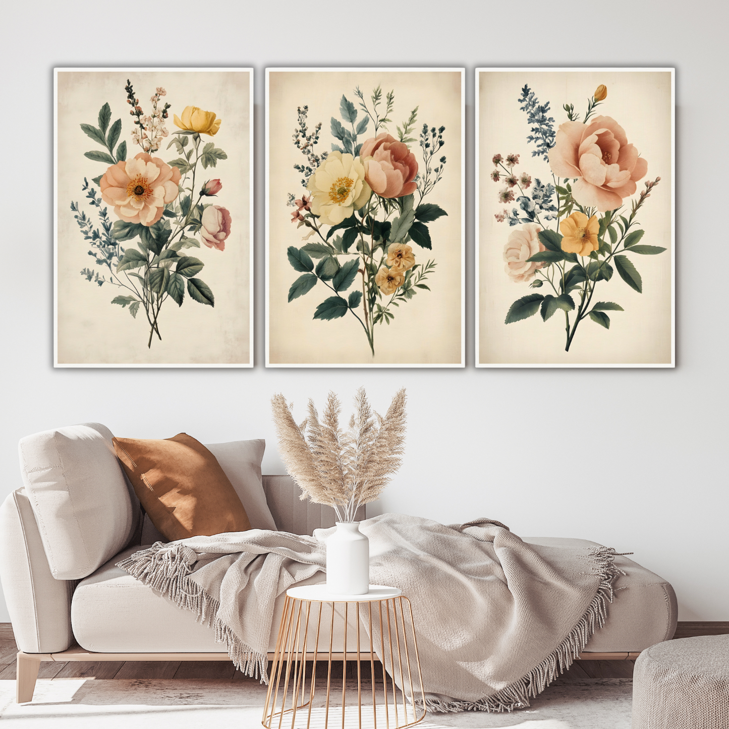 Vintage Art Set of Three | Timeless Grace