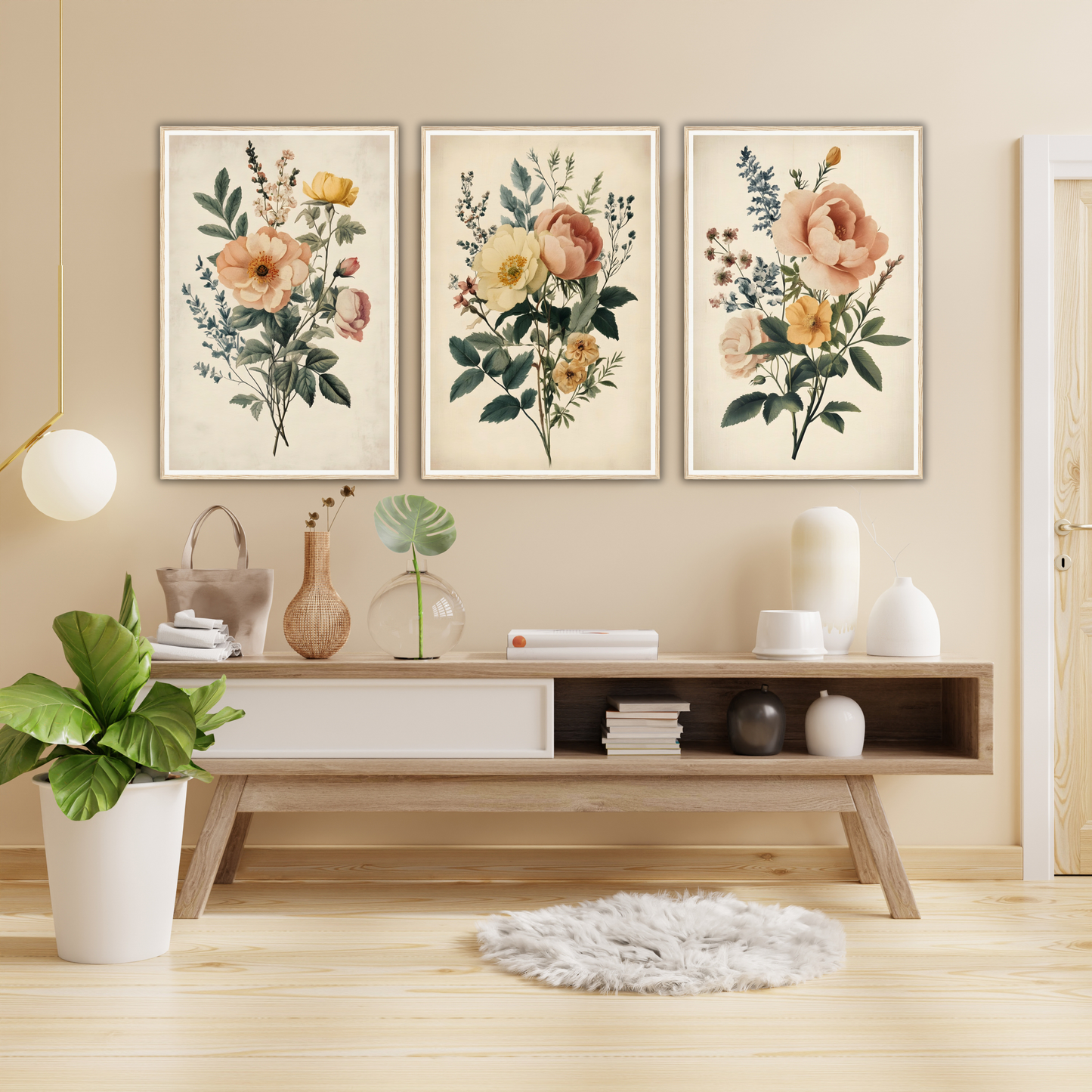 Vintage Art Set of Three | Timeless Grace